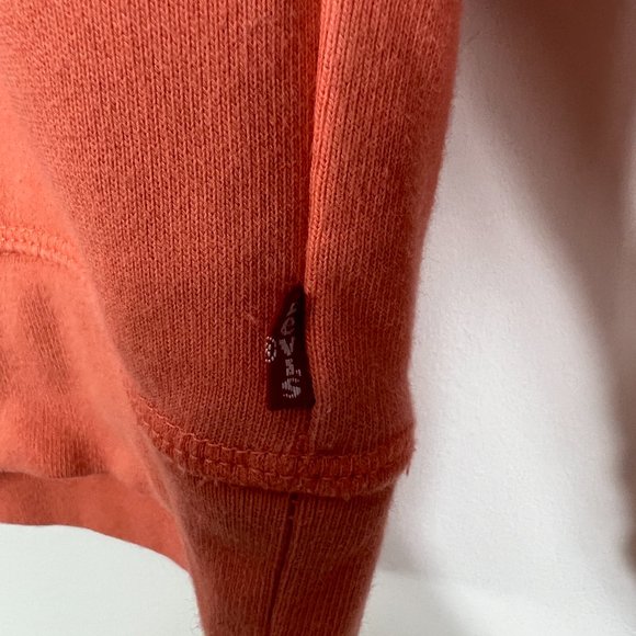 LEVIS big logo orange cotton sweatshirt pullover - Picture 6 of 8
